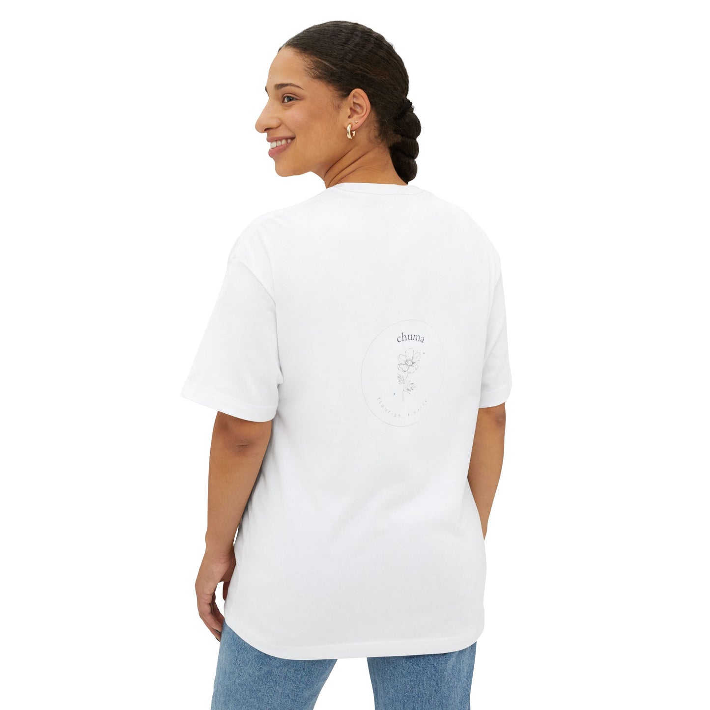 Inspirational Oversized Tee - Unisex Boxy Tee, Self-Care Gift, Comfortable Lounge Wear, Motivational Quote Shirt, Relaxed Fit Graphic Tee