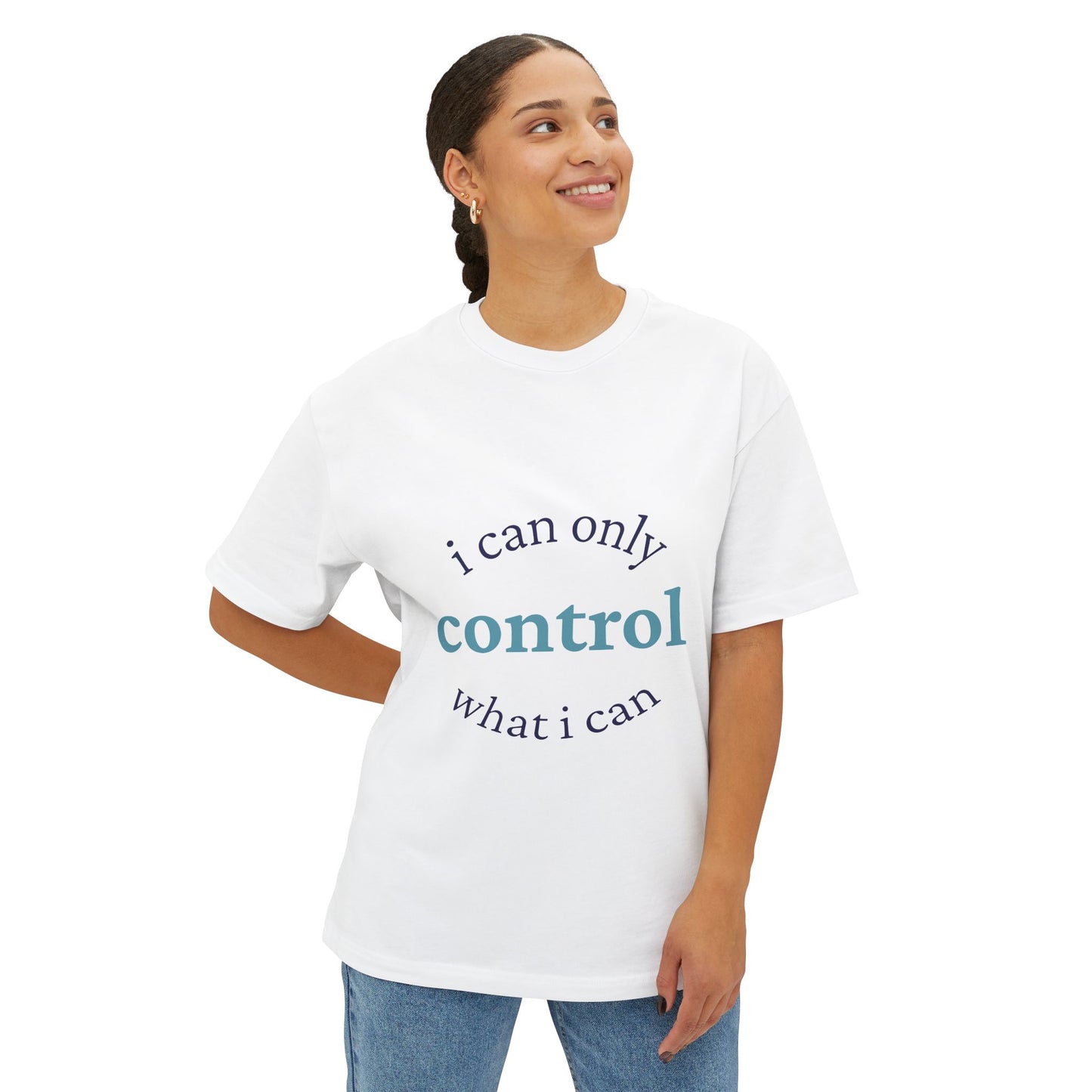 Inspirational Oversized Tee - Unisex Boxy Tee, Self-Care Gift, Comfortable Lounge Wear, Motivational Quote Shirt, Relaxed Fit Graphic Tee