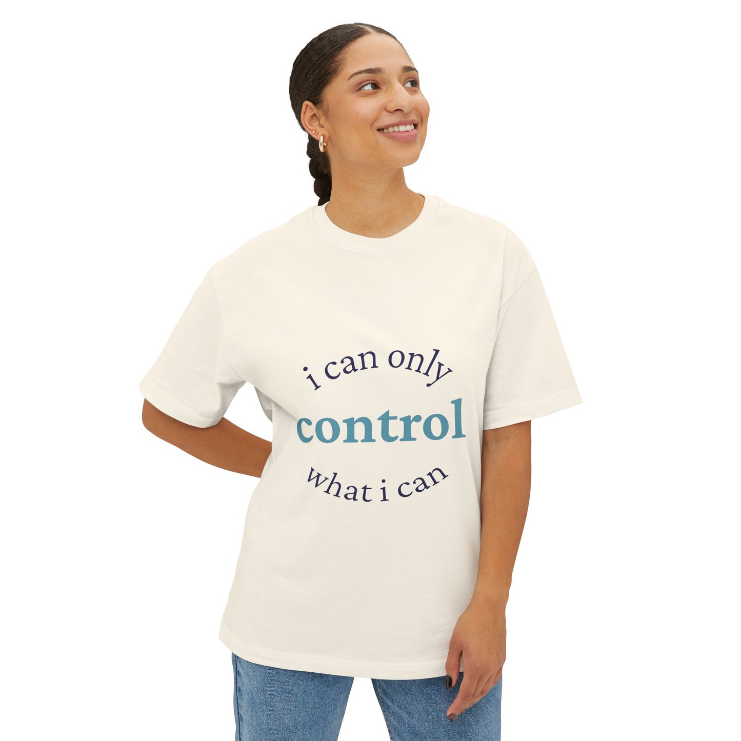 Inspirational Oversized Tee - Unisex Boxy Tee, Self-Care Gift, Comfortable Lounge Wear, Motivational Quote Shirt, Relaxed Fit Graphic Tee